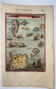 GRIECHENLAND MYKONOS NAXOS 1683 A. MANESSON SCHLEGEL ANTIKE KARTE FRANZÖSISCHE AUSGABE - Bild 1 von 3