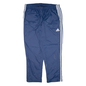 ADIDAS Mens Track Pants Blue Straight 2XL W38 L30 - Picture 1 of 6