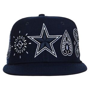 Dallas Cowboys New Era Paisley All-Over 59FIFTY Fitted Hat - Navy