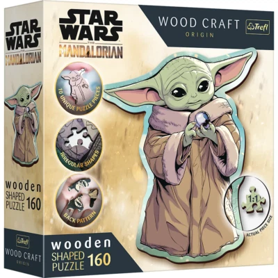 Quebra-cabeça de madeira Trefl Wood Craft 160 peças - Star Wars - Grogu - Imagem 1 de 4