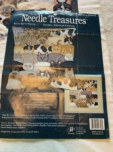 Needle Treasures Counted Cross Stitch Kitty Cat 14” X 14” Partial No Floss - Picture 1 of 18