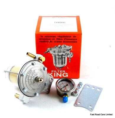 FUEL REGULATOR FILTER KING 85mm GLASS BOWL NEW MALPASSI  WITH UPGRADE GAUGE NEW - Image 1 of 2