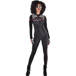 Racer Catsuit Race Car Driver Suit Yourself Fancy Dress Halloween Adult Costume - Picture 1 of 6