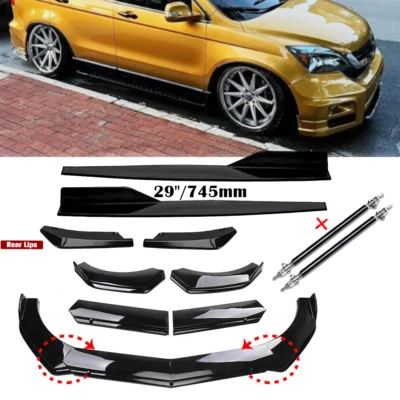 For Honda Pilot 2003- Front Bumper Lip Spoiler Splitter Side Skirt Rear Lip Body Foto 1 de 4