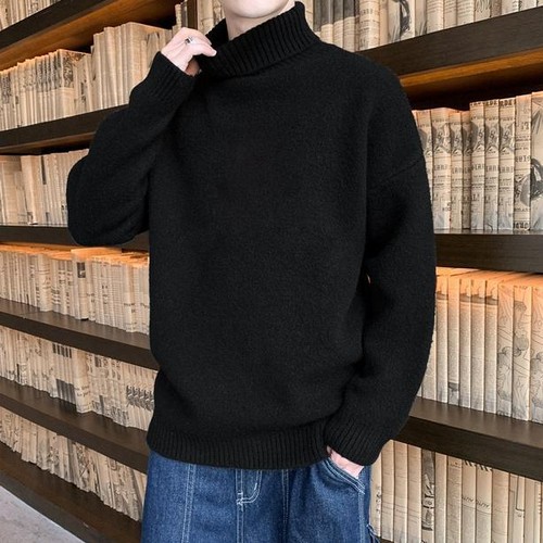 OFF WHITE Maglione uomo invernale casual collare alto maglia manica lunga pullover coreano