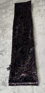 De Colección J & X NY Mezcla de Seda Negro Púrpura Terciopelo Burnout Rectángulo Bufanda Hada 58 pulgadas - Imagen 1 de 6