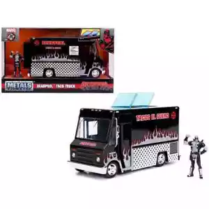 JADA TOYS 1:24 Diecast Car - MARVEL Black Taco Truck & Deadpool figure - Metals - Picture 1 of 5