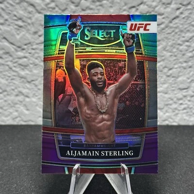 2022 Panini Select UFC Aljamain Sterling #57 Green and Purple Prizm - Image 1 of 2