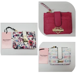 Mini billetera con cremallera JUICY COUTURE para tarjetas/facturas/identificaciones ~TÚ ELIGES~ - Imagen 1 de 4
