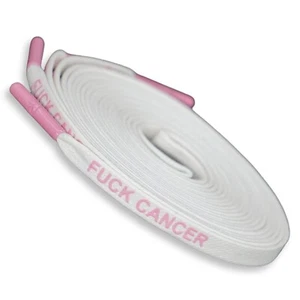 F*ck Cancer Shoelaces by West Laces 63" - Picture 1 of 4