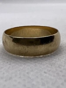 ELEGANT Solid 14K Yellow Gold Unisex 6mm wide Wedding Band Ring 4.6gr. Size 9 - Picture 1 of 12