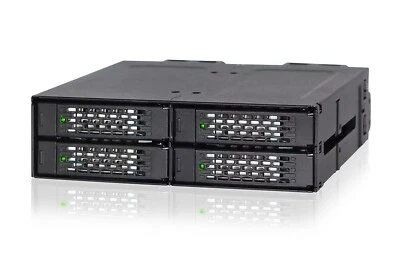 ICY DOCK MB699VP-B 4 Bay 2.5" U.2 U.3 NVMe SSD PCIe 4.0 Mobile Rack Enclosure - Image 1 of 4