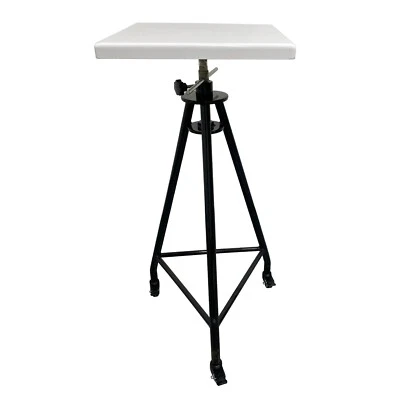 Soporte para escultura de 15"" con rueda, negro, 35''- 45'' altura ajustable, rotación 360° Foto 1 de 4