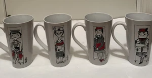 Juego de 4 tazas altas de café con leche ""Commuters"" Mary Blair - Imagen 1 de 8