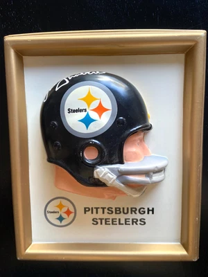 Mini casco autografiado por Jack Lambert años 70 en forma de vacío placa de plástico con certificado de autenticidad Foto 1 de 4