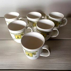 Super seltene Pfaltzgraff Naturholz Melamin Becher 6er Set Kunststoff Garten Picknick - Bild 1 von 18