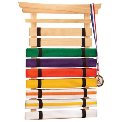 Estante de cinturón de karate de lujo, estante de cinturón de arte marcial y soporte de exhibición de medallas Foto 1 de 4