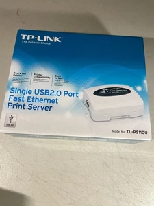 TP-Link TL-PS110U Single USB 2.0 Port Fast Ethernet Print Server White NWB - Picture 1 of 5