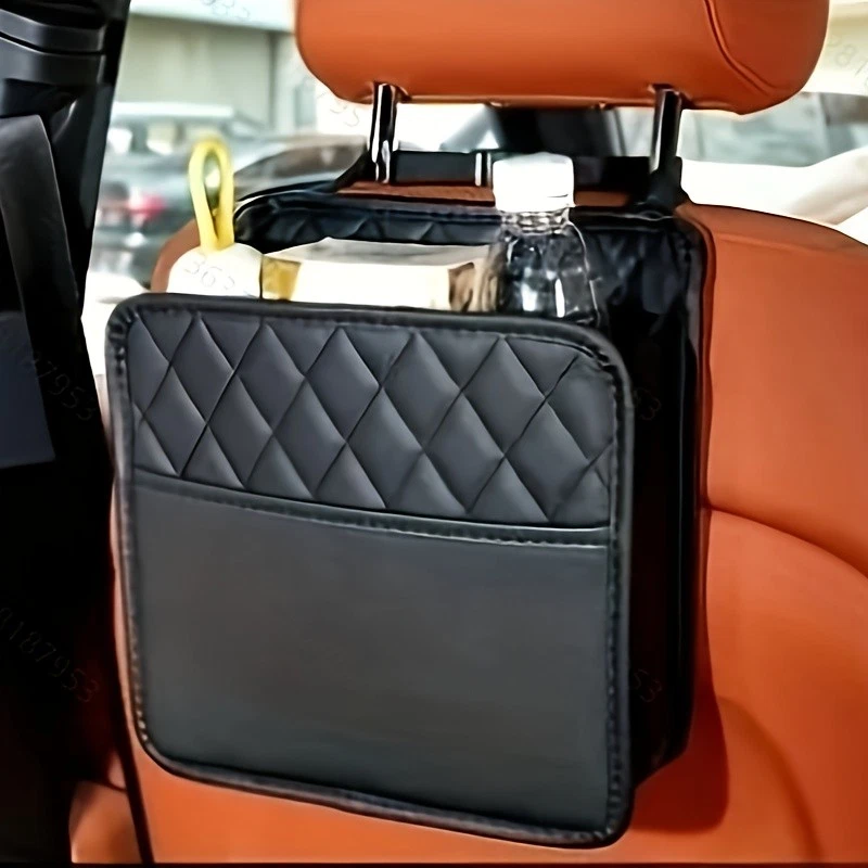 Bolsa de almacenamiento colgante universal para asiento de coche - Organizador de varios bolsillos con PU Foto 1 de 4