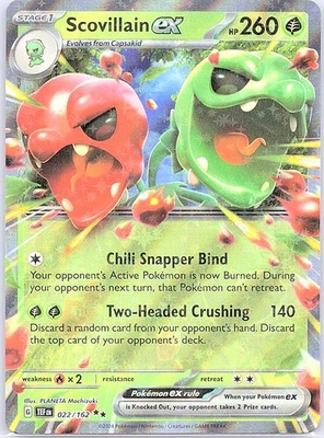 Scovillain ex 022/162 SV05: Temporal Forces - Pokemon Card - NM - Image 1 of 2