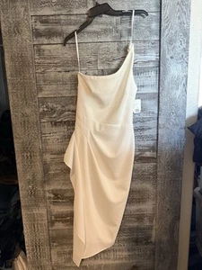 Vestido Aqua Formal A25236 Blanco Para Mujer Talla 6 Nuevo Con Etiquetas ¡Súper Lindo! - Imagen 1 de 11