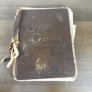 Bible  Gallery Illustrated by Gustave Doré c. 1880 Very Distressed - Foto 1 di 16
