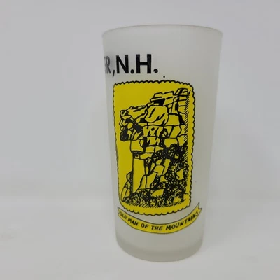 Lost River Gorge Old Man of the Mountains New Hampshire Frosted Glass Souvenir - Image 1 of 4