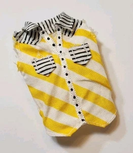 MONSTER HIGH TOP SHIRT ONLY JACKSON JEKYLL GLOOM BEACH YELLOW WHITE DOLL CLOTHES - Picture 1 of 2