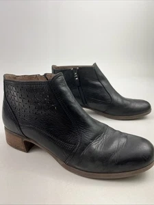 Dansko Liberty schwarze Damen Reißverschluss Stiefel Leder Stiefeletten Größe EU 40 / US 9,5 - Bild 1 von 9