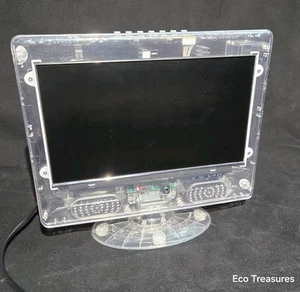 Vintage Clear Prison TV Skyworth 13" Digital LED monitor SLTV1320AP-3TH Tested W - Picture 1 of 22