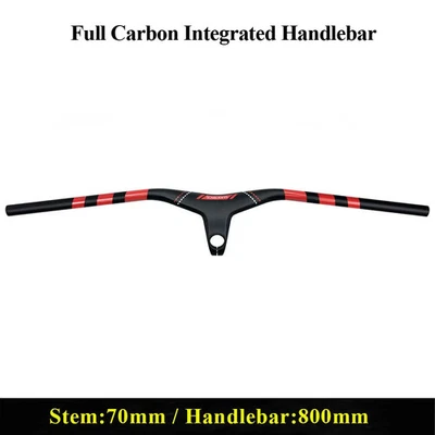 Manillar elevador de bicicleta de montaña integrado de carbono 720/760/780/800 mm Foto 1 de 4