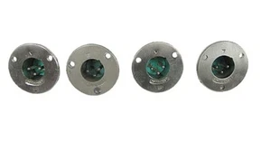 Switchcraft C3M XLR Round Male Panel Mt Connector, Set of 4 - Used, Free Ship - Picture 1 of 5