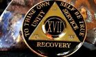 Alcoholics Anonymous Black 17 Year AA Medallion Coin Chip Token Sobriety Sober