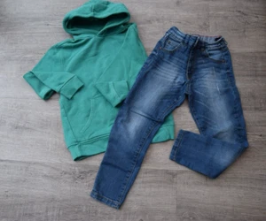 ZARA HOODIE & GEORGE SKINNY JEANS  AGE 7  YEARS                              A3 - Picture 1 of 2