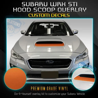 Calcomanía insertable de vinilo para Subaru WRX STi 2015-2020 capó cuchara - cromo mate satinado Foto 1 de 4