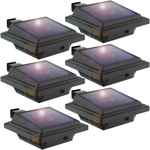 6Stk.25LEDs Solarleuchten Wandleuchte Wege Dachrinnenbeleuchtung für Haus, Zaun - Bild 1 von 8