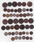 Lot Of 50 World Coins All Dated Pre-1900