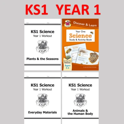 KS1 Year 1 Complete Science Study and Workbook Bundle with Answer Ages 5-6 CGP - Image 1 of 4