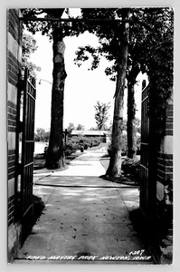 RPPC Fred Maytag Park Newton Iowa Entrance Vintage Unposted Real Photo Postcard - Picture 1 of 2