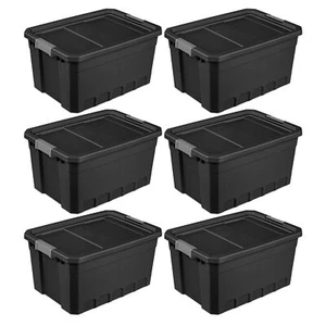 Sterilite Rugged Industrial Stackable Storage Tote w/ Lid - Picture 1 of 67
