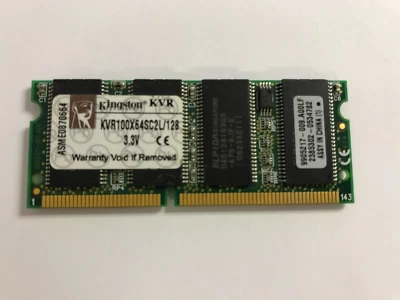 KVR100X64SC2L/128 Kingston 128MB PC100 100MHz non-ECC Unbuffered CL2 144-Pin - Image 1 of 2