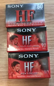 Sony CD-HF 90 Min Normal Bias (Lot 2) 60 Min (1) Audio Cassette Tapes (3 Tapes) - Picture 1 of 2