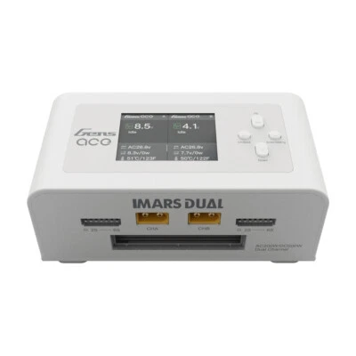 Gens Ace Imars Dual Channel AC200W/DC300W RC Lipo Battery Balance Charger White - Image 1 of 4