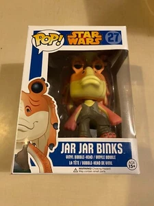 Funko Pop Star Wars #27 Jar Jar Binks Vinyl Bobble-Head (VAULTED) CIB 2013 - Picture 1 of 12