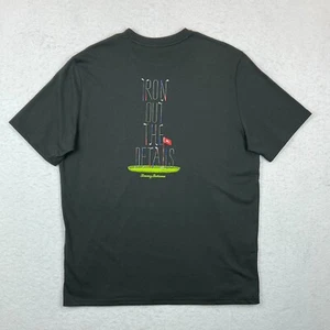 New Mens Tommy Bahama Black Short Sleeve Golf Graphic Tee T-Shirt Size Medium - Picture 1 of 4