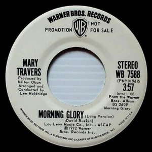 Mary Travers - Morning Glory (Mono/Stereo) [7" 45 rpm Promo] - Picture 1 of 1
