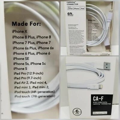MVMT iPhone iPad iPod SYNC CABLE WITH SUPER FAST CONNECTOR 6ft - Image 1 of 4