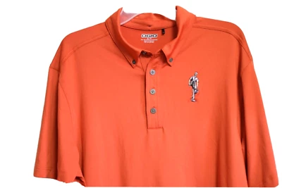 Polo de golf OGIO Broken & Wood XL cuello abotonado manga corta naranja para hombre  Foto 1 de 4
