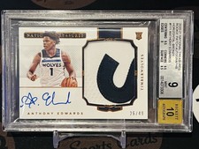 2020 National Treasures Anthony Edwards RPA RC Patch Auto Bronze 26/49 BGS9