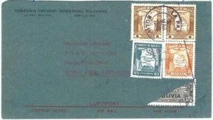 72241 - BOLIVIA - POSTAL HISTORY - BISECTED STAMP cover PROPAGANDA POSTMARK 1938 - Picture 1 of 1